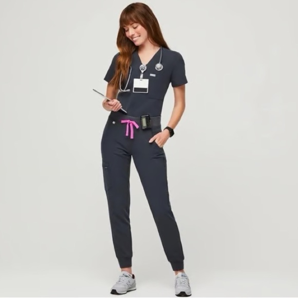 Figs Night Sky with Pink Drawstring Set